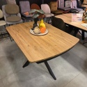[K, od ręki] Stół rozkładany Pavalon 140-190x100 cm na centralnej nodze, blat Primo Laminato (HPL) w kolorze NATURAL
