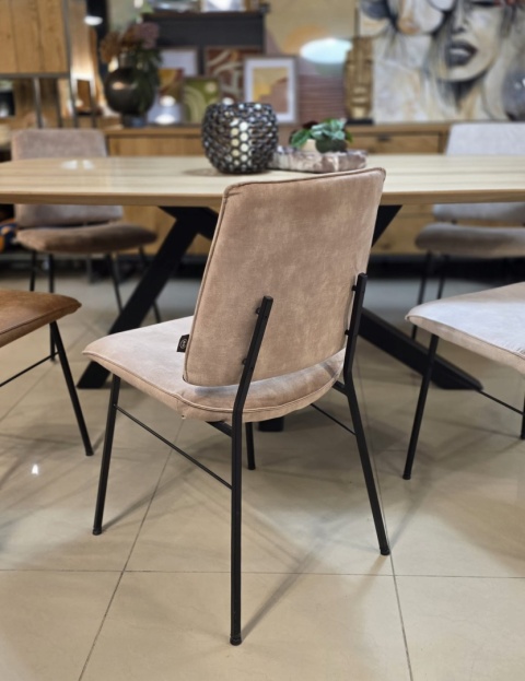 Krzesło Jadalniane FAAS / FAUSTO – Aksamit Karese Camel