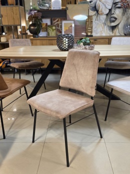 Krzesło Jadalniane FAAS / FAUSTO – Aksamit Karese Camel