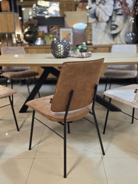 Krzesło Jadalniane FAAS / FAUSTO – Mikroskóra Taurus Koniak