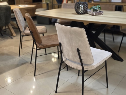 Krzesło Jadalniane FAAS / FAUSTO – Mikroskóra Taurus Koniak