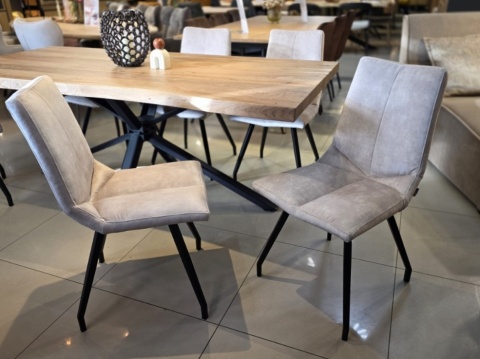 Krzesło do jadalni Xooon ARTELLA z personalizowaną tapicerką i podstawą