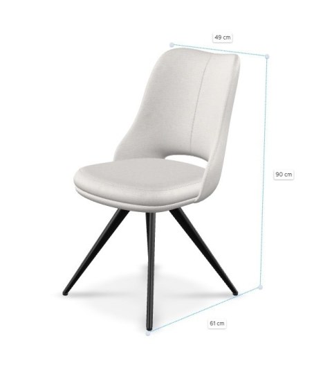 Krzesło obrotowe IAN Antracyt- Henders & Hazel - Mikrofibra Pala