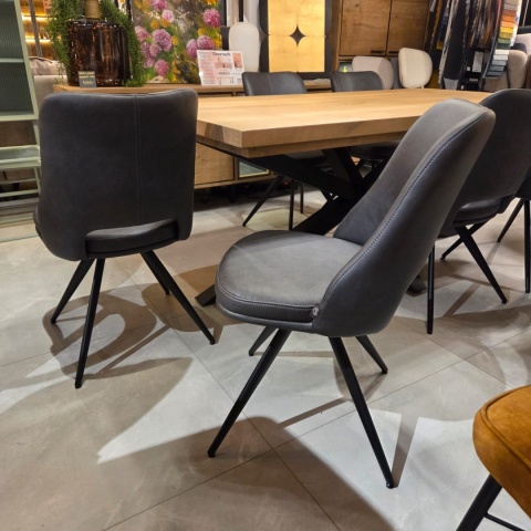 Krzesło obrotowe IAN Antracyt- Henders & Hazel - Mikrofibra Pala