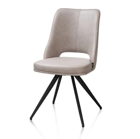 Krzesło obrotowe IAN Jasnoszare - Henders & Hazel - Mikrofibra Pala