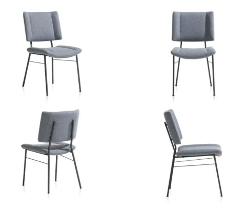 Krzesło Xooon Tatum Niebieska plecionka