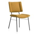 Krzesło Xooon Tatum żółta - Musztardowa plecionka