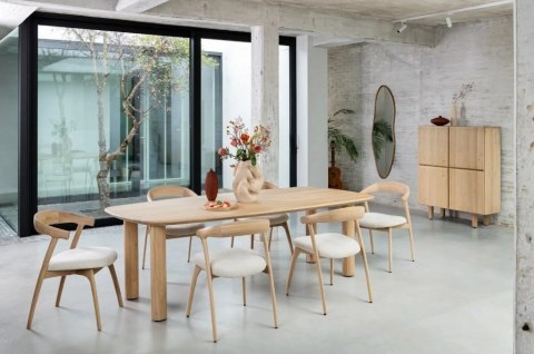 [K, od ręki] Stół Jadalniany AZULO 210 cm - Massief Eiken / Natural Sand