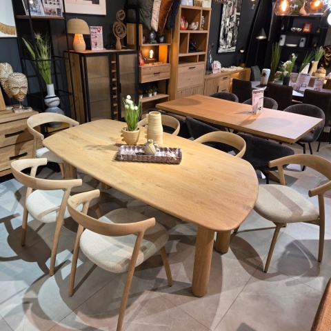 [K, od ręki] Stół Jadalniany AZULO 210 cm - Massief Eiken / Natural Sand