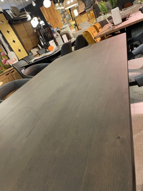 [K] Stół rozkładany Henders & Hazel Nyon 200-280x100 cm, fornir dębowy, kolor Bazalt