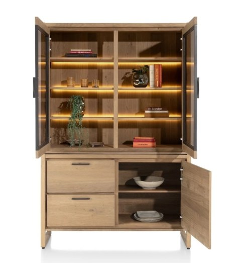 [M] Witryna NYSTEAD 140 cm - Dąb Dune Natural | Henders & Hazel