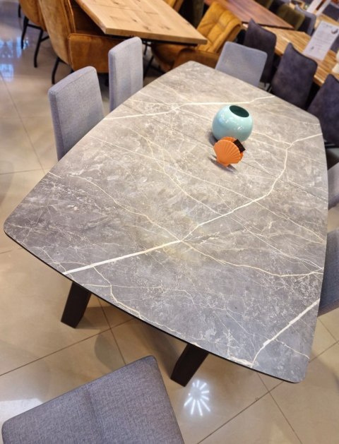 (M, od ręki) Stół Rozkładany PALACE 190-250 cm - Light Grey Marble / HPL jasnoszary
