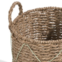 Zestaw 2 koszy RIO – COCO maison – Pleciony Design z Miętowym Detalem