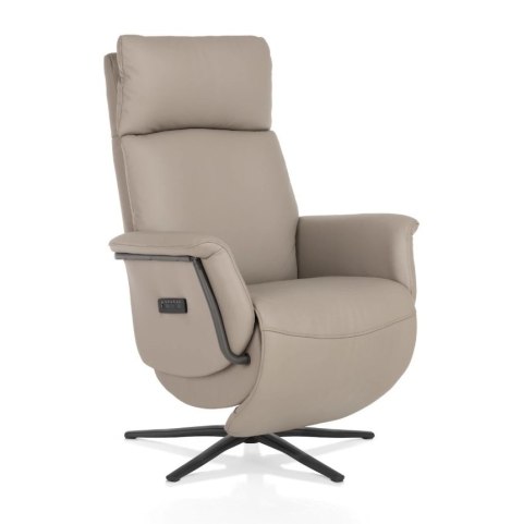 [R, od ręki] Fotel Relax Stelvio - Skóra Naturalna Maine Taupe - 3 Silniki - Akumulator