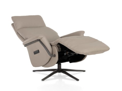 [R, od ręki] Fotel Relax Stelvio - Skóra Naturalna Maine Taupe - 3 Silniki - Akumulator