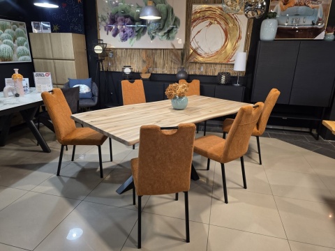 Stół Jadalniany Dakota 200x98 cm - Lity Orzech, Noga Pająk