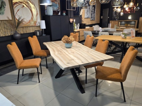 Stół Jadalniany Dakota 200x98 cm - Lity Orzech, Noga Pająk