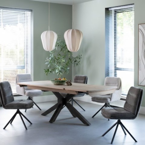 [M/R, od ręki] Stół Rozkładany NYON 170-230 cm - Natural Sand / Metalowy Pająk