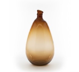 Szklany Wazon JAVI 33,5 cm - Bursztynowy / COCO maison