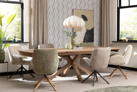 [na zamówienie] Fotel Obrotowy RILEY - Sprężyny Kieszeniowe - Tkanina Chenille - Kolor Koper