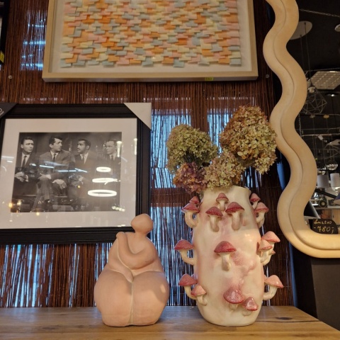 [na zamówienie] artystyczny wazon ceramiczny Harriet COCOmaison 48 cm z grzybami 3D