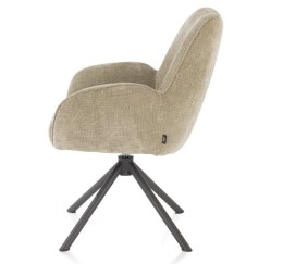 [od ręki] Fotel Obrotowy RILEY - Kieszeniowy Rdzeń Sprężynowy - Kolor Olive