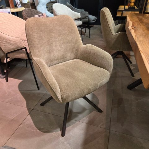 [od ręki] Fotel Obrotowy RILEY - Kieszeniowy Rdzeń Sprężynowy - Kolor Olive