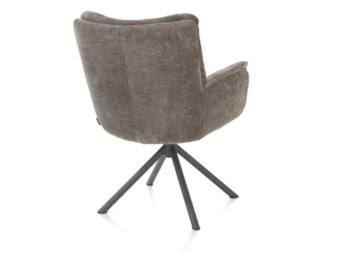 [od ręki] Fotel obrotowy JUNA z funkcją relax, tkanina Livigno chenille brązowy,