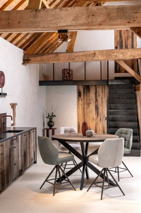 [od ręki] Hoker Obrotowy Bell 68 cm - Zielona Mikrofibra Mosgroen, Sprężyny Kieszeniowe