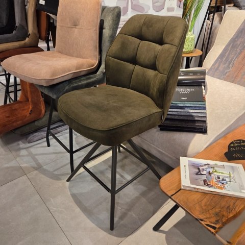 [od ręki] Hoker Obrotowy Bell 68 cm - Zielona Mikrofibra Mosgroen, Sprężyny Kieszeniowe