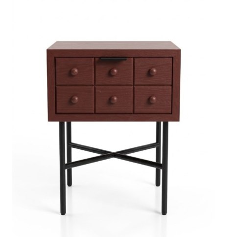 Designerska Szafka Nocna PANARO - Drewno Sosnowe, Loft Total Look