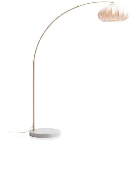 Lampa podłogowa Skip - Lniana Lampa Łukowa - COCOmaison