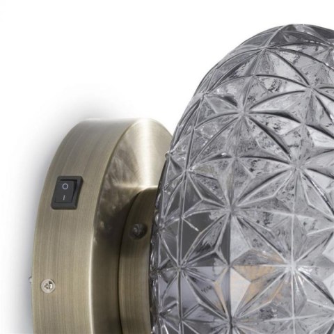 Lampa ścienna (Kinkiet) Erez Antracyt - Zielone Szkło - COCOmaison