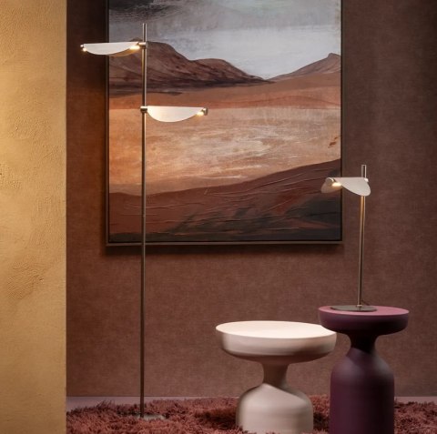 Lampa stołowa Dex - LED - Regulowana - Szary/Złoty - COCOmaison