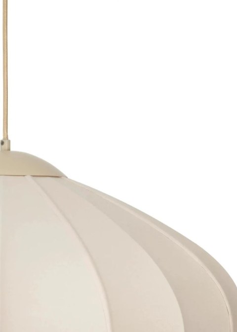 Lampa wisząca Skip - Beżowy Len i Metal - COCOmaison