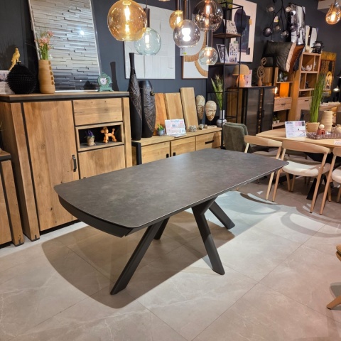 [K, Defekt #1] Stół Henders& Hazel Vegas 200+ 80 x 100 cm ceramika na szkle hartowanym antracyt