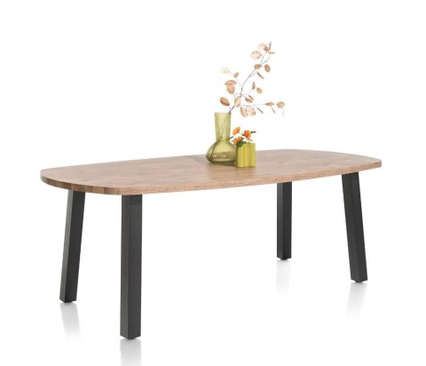 [M] Owalny Stół PAVAROTTI - 210 cm, Blat HPL Barnwood, Loft/Modern/ 4 nogi klasyczne