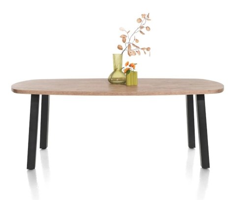 [M] Owalny Stół PAVAROTTI - 210 cm, Blat HPL Barnwood, Loft/Modern/ 4 nogi klasyczne