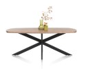 [M] Owalny Stół PAVAROTTI - 210 cm, Blat HPL Barnwood, Loft/Modern/ Centralna noga