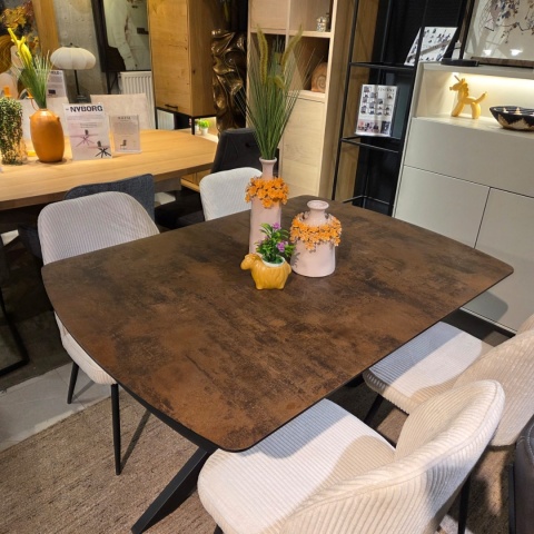 [K] Stół rozkładany PAVALON 140-190 cm - Kolor Roest (Rdza) - HPL