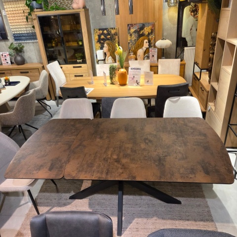 [K] Stół rozkładany PAVALON 140-190 cm - Kolor Roest (Rdza) - HPL