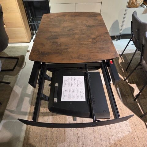 [K] Stół rozkładany PAVALON 140-190 cm - Kolor Roest (Rdza) - HPL