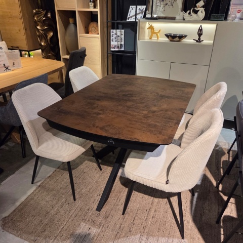 [K] Stół rozkładany PAVALON 140-190 cm - Kolor Roest (Rdza) - HPL