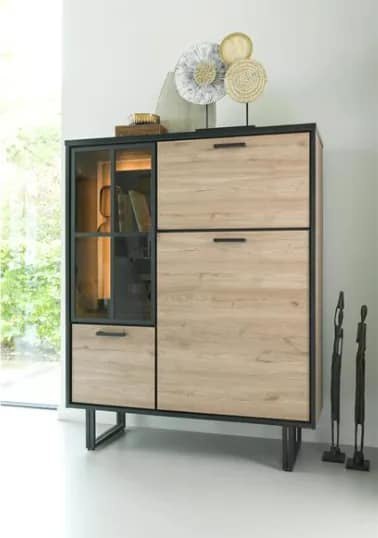 (M, defekt) Wysoka komoda H&H Avalon/ Avalox natural VINTAGE OAK