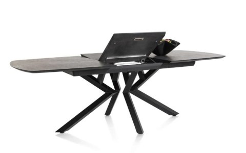 (M, defekt) Stół Xooon Masura 180 + 60 x 110 cm Antracyt szary