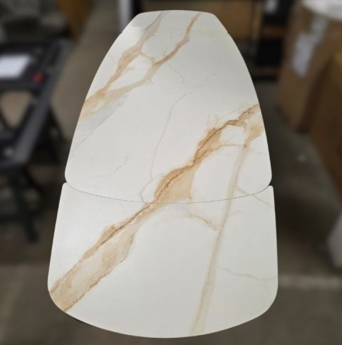 [M, od ręki] Stół rozkładany Xooon Montello 200 + 2 x 50 cm x 100 cm white ceramika na szkle hartowanym