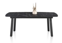 [M, od ręki defekt #1] ONYX Stół Henders& Hazel Palace ciemny marmur 190+ 60 x 110 cm klasyczne 4 nogi