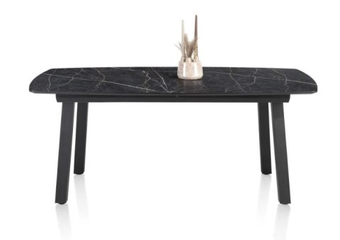 [M, od ręki defekt #1] ONYX Stół Henders& Hazel Palace ciemny marmur 190+ 60 x 110 cm klasyczne 4 nogi