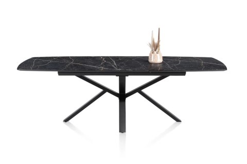 [M, od ręki defekt #1] ONYX Stół Henders& Hazel Palace ciemny marmur 190+ 60 x 110 cm pająk