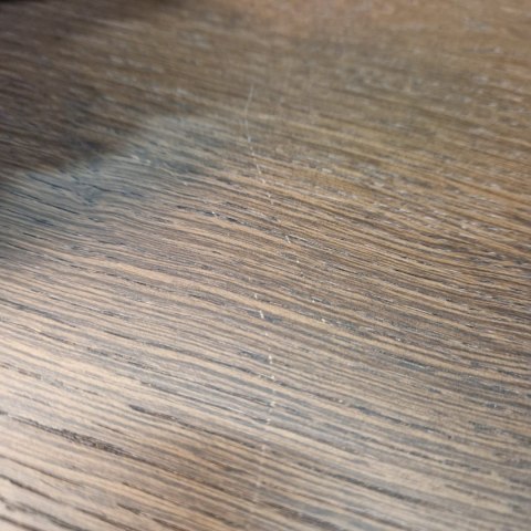 [R, defekt] Stół do jadalni TRENTON 240x110 cm, fornir dębowy, kolor Clay, organiczny kształt